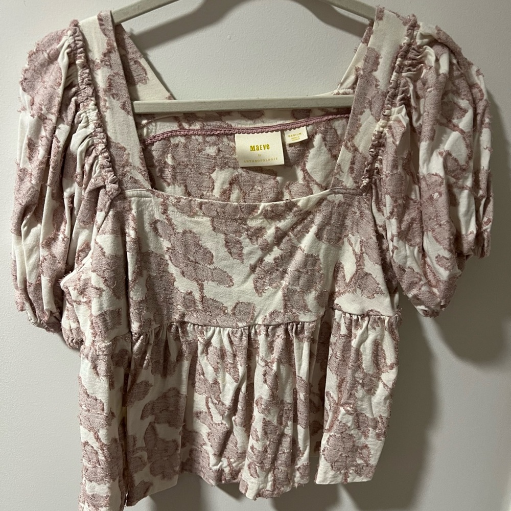 AnthropologieWomen's Pink Floral Top